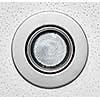 Closeup of pot light recessed lighting in ceiling tile