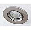 Closeup of pot light recessed lighting in ceiling tile