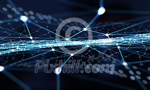 Blue virtual technology background with lines and grids Blue virtual technology background with lines and grids