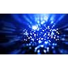 Blue virtual technology background with lines and grids