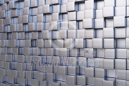 Background image of futuristic concept with silver cube elements Background image of futuristic concept with silver cube elements