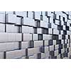 Background image of futuristic concept with silver cube elements
