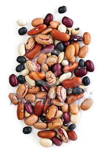 Mixture of dry beans isolated on white background Mixture of dry beans isolated on white background