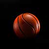 basketball ball isolated on black background