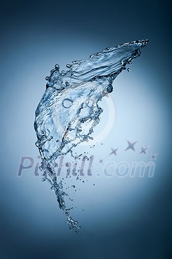 water splash on blue background water splash on blue background