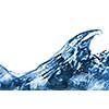 water splash with wave isolated on white