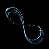 water splash isolated on black background