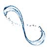 water splash isolated on white