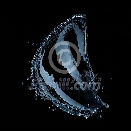 water splash isolated on black background water splash isolated on black background