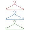 Color metal hangers isolated on white