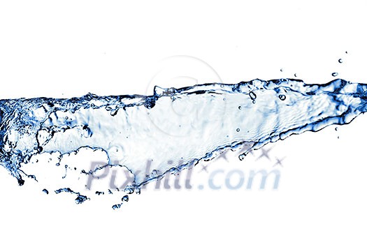 water splash with bubbles isolated on white water splash with bubbles isolated on white