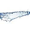 water splash with bubbles isolated on white