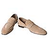 light brown male leather shoes isolated on white