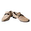 light brown male leather shoes isolated on white