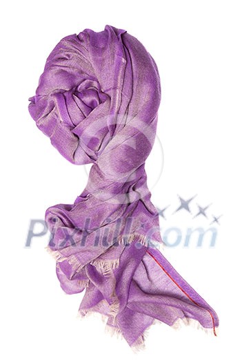 pink scarf isolated on white pink scarf isolated on white