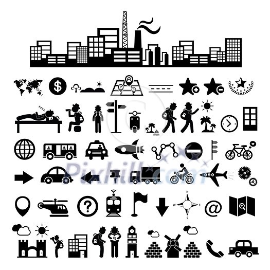 vector traveler explorer icon set vector traveler explorer icon set