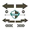 vector arrow symbol on white background 