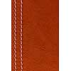 Leather background in brown with white stitches
