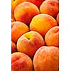 Ripe fresh peaches as background close up