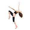 posing young dancer isolated on white background