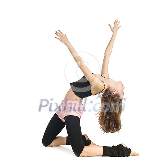 posing young woman isolated on white posing young woman isolated on white