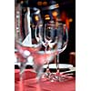 glass goblets on the table