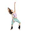 Posing young dancer isolated on white background