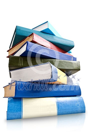 pile of books isolated on white pile of books isolated on white