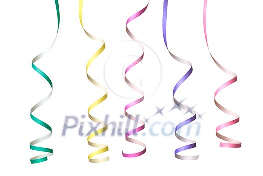 Holiday color decorations isolated on white Holiday color decorations isolated on white