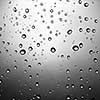 drops of water on glass