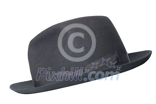 retro black hat isolated on white retro black hat isolated on white