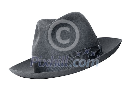 retro black hat isolated on white retro black hat isolated on white