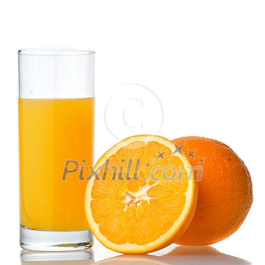 orange juice and orange isolated on white orange juice and orange isolated on white