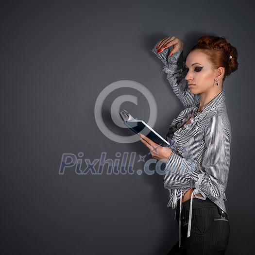 attractive woman reading book attractive woman reading book