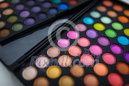Make-up eye shadows (shallow DOF; color toned image) Make-up eye shadows (shallow DOF; color toned image)
