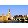 Big Ben and Westminster Bridge in London