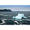 Melting iceberg off the coast of Newfoundland, Canada