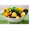Vegetarian dish of fresh roasted organic vegetables