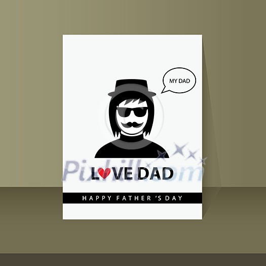 vector father's day card in vintage style vector father's day card in vintage style