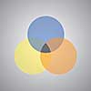 vector three intersection circles design 