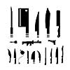 vector weapons symbol set