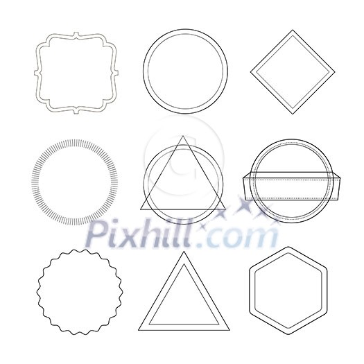 vector retro vintage frame and label vector retro vintage frame and label