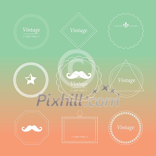 vector retro vintage frame and label vector retro vintage frame and label