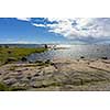 Sea scenery on rocky island of Baltic sea