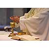 Priest during a wedding ceremony/nuptial mass
