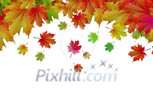 Background conceptual image with autumn leaves. Place for text Background conceptual image with autumn leaves. Place for text