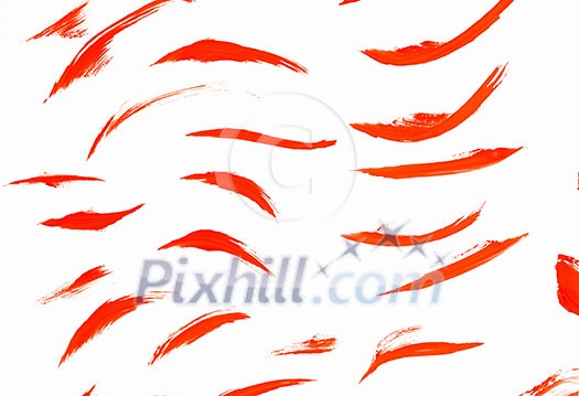 Abstract smears of orange paint on white background Abstract smears of orange paint on white background