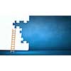 Conceptual image of ladder leading to puzzle element