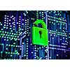 Conceptual image of micro circuit. Security concept
