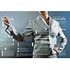 Bottom view of businesswoman drawing business sketches